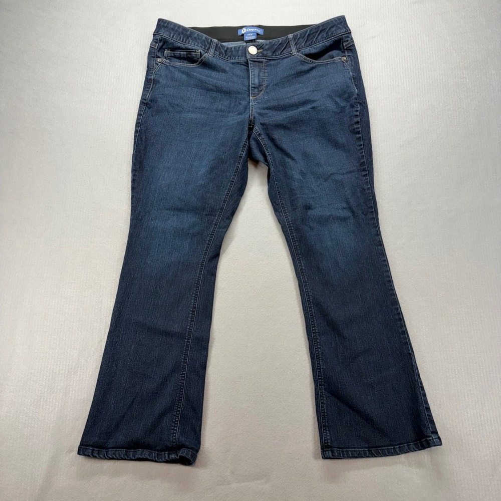 Democracy Jeans Womens 18W Blue Ab solution Bootcut Dark Wash Stretch Denim